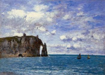 尤金 佈丹 Etretat, La Falaise d'Aval